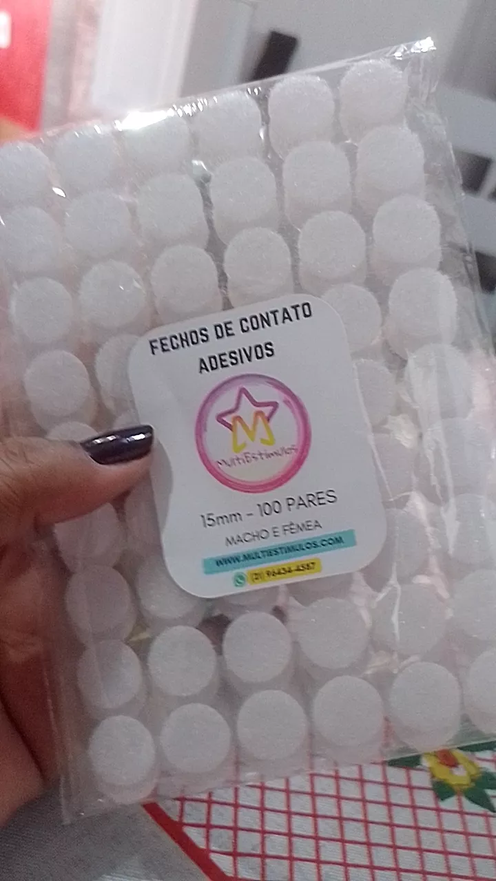 Fecho de Contato Adesivo 1,5cm Duplo Branco Super Resistente Nylon Fixação Rápida IZEFIX POWER photo review