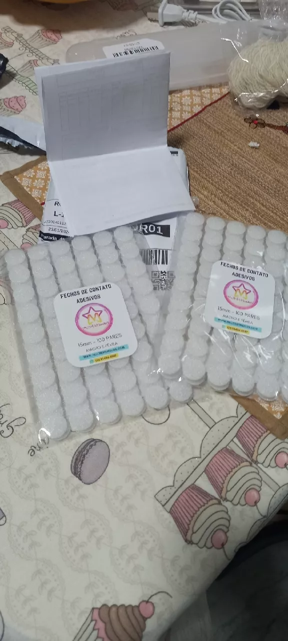 Fecho de Contato Adesivo 1,5cm Duplo Branco Super Resistente Nylon Fixação Rápida IZEFIX POWER photo review