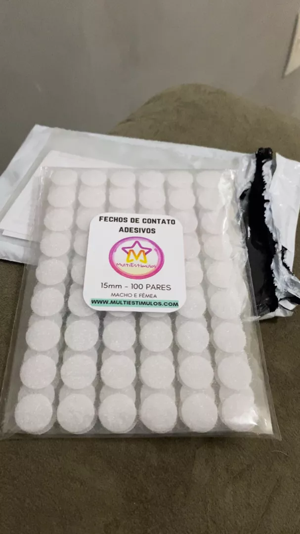 Fecho de Contato Adesivo 1,5cm Duplo Branco Super Resistente Nylon Fixação Rápida IZEFIX POWER photo review