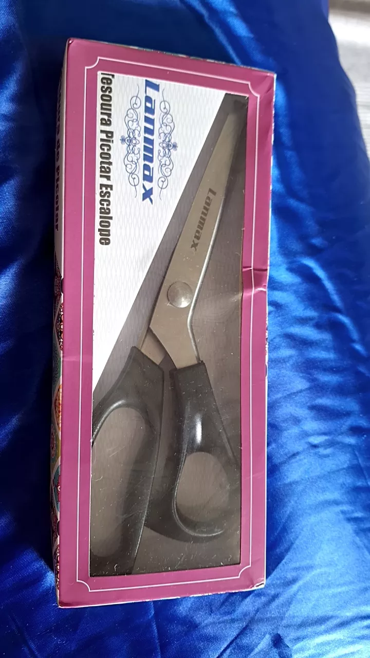 Tesoura de Picotar Profissional LANMAX Inox Artesanato IZECRAFT PRO photo review
