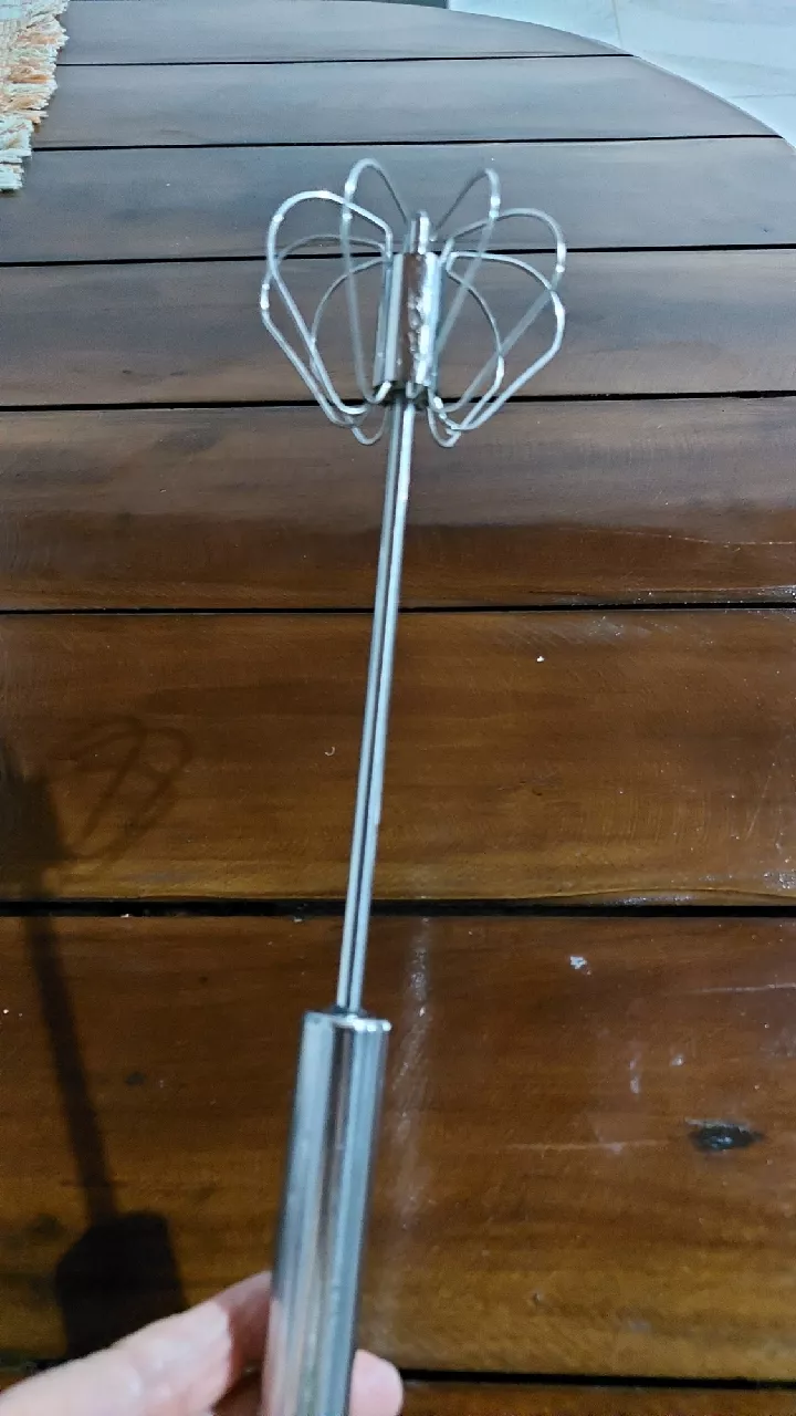 Batedor de Ovos Inox Manual 30cm Para Claras Café IZEHANDY WHISK photo review