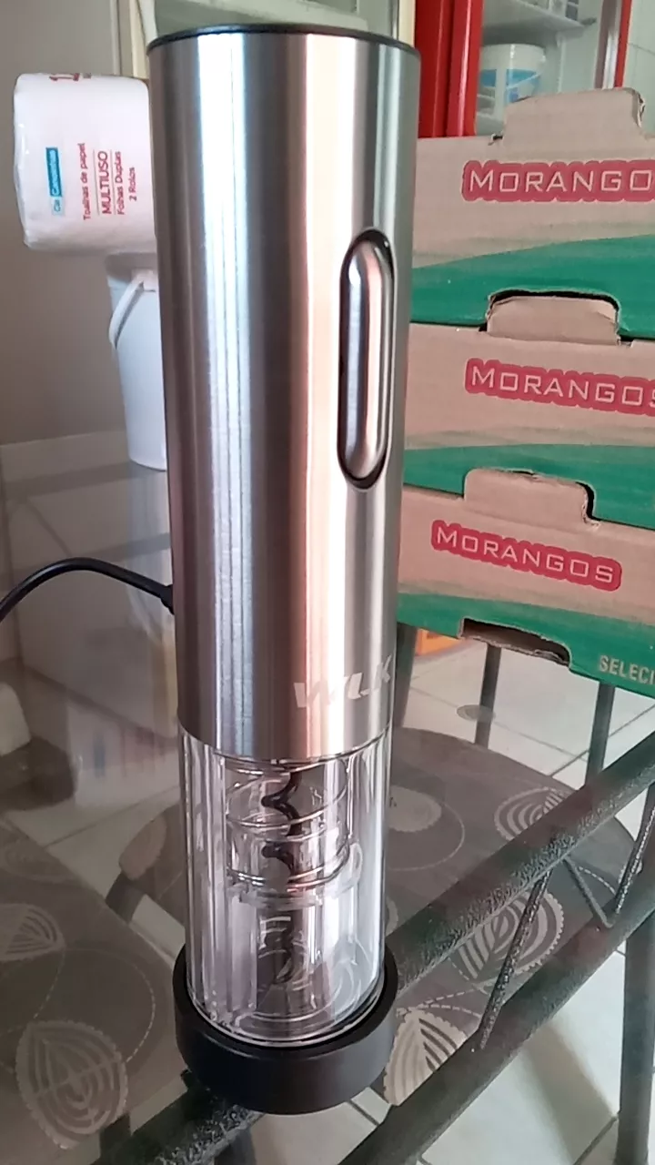 Abridor de Vinho Elétrico Recarregável Inox com Tampa a Vácuo IZEOPEN PRO photo review