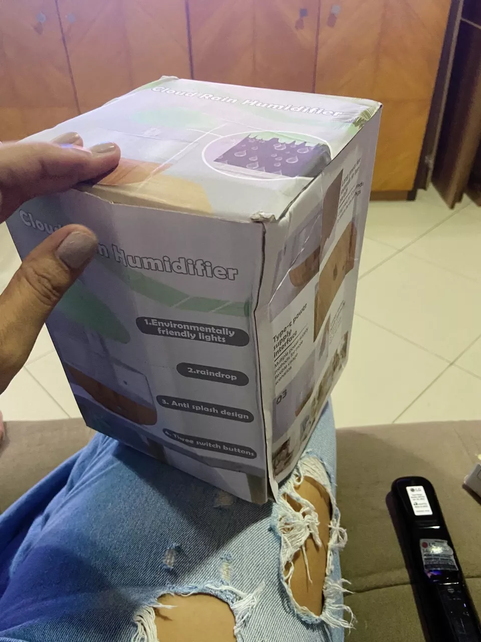 Umidificador Difusor de Aroma Chuva e Nuvem, 7 Cores, Tanque 450ml, Som Relaxante, IZECOZY RAIN photo review