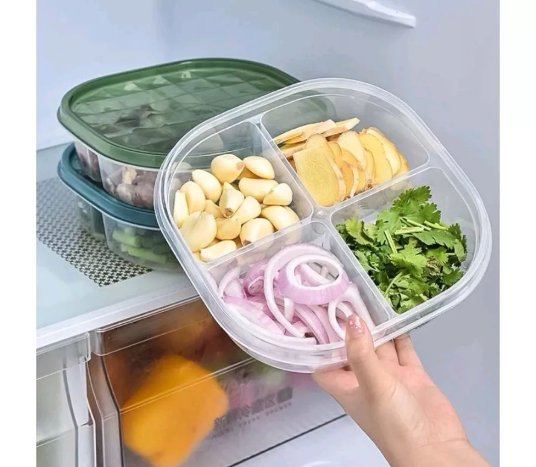 Caixa Organizadora de Alho e Legumes 6 Divisórias Acrílico Transparente Empilhável IZEKEEP FRESH photo review