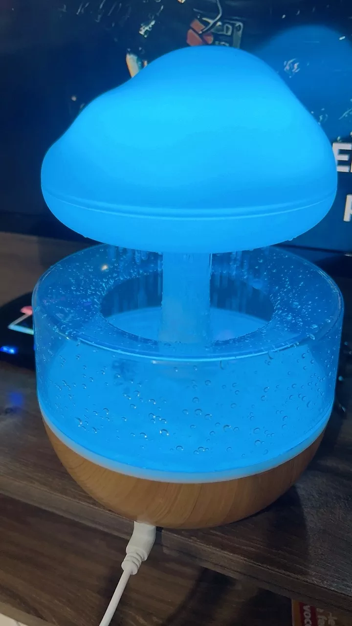 Umidificador Difusor de Aroma Chuva e Nuvem, 7 Cores, Tanque 450ml, Som Relaxante, IZECOZY RAIN photo review