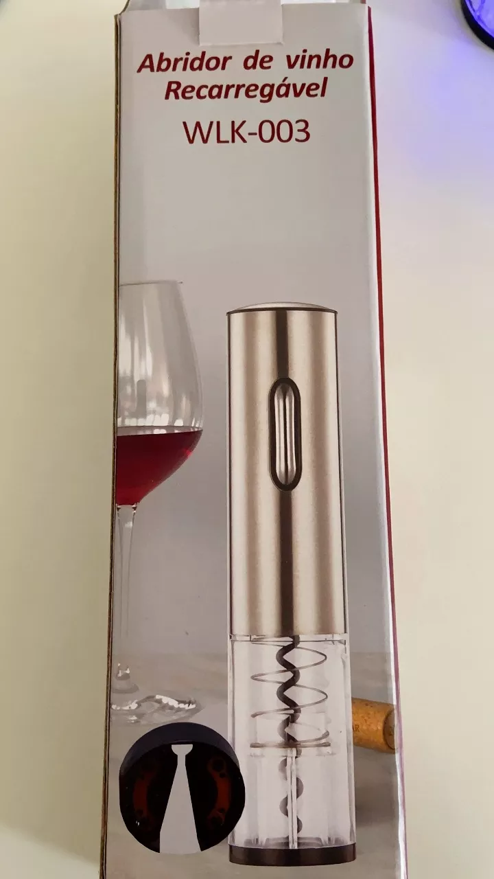 Abridor de Vinho Elétrico Recarregável Inox com Tampa a Vácuo IZEOPEN PRO photo review