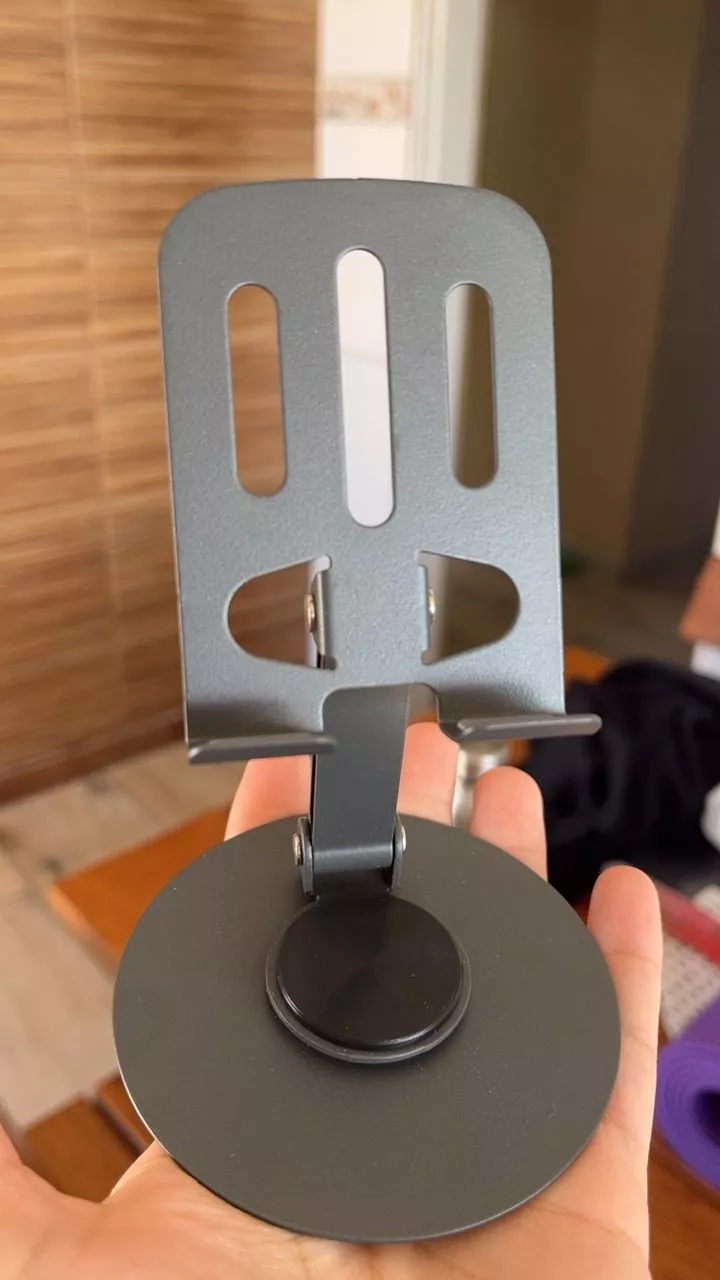 Suporte de Mesa Alumínio Rotativo 360° Ajustável Compatível Tablet Celular IZEFLEX STAND photo review