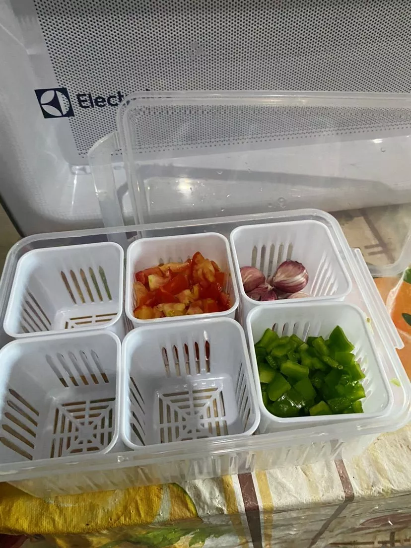 Caixa Organizadora para Alho Multiuso 6 Divisórias Acrílica Transparente Empilhável IZEKEEP FRESH photo review
