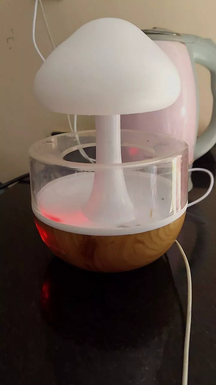 Umidificador Difusor de Aroma Chuva e Nuvem, 7 Cores, Tanque 450ml, Som Relaxante, IZECOZY RAIN photo review