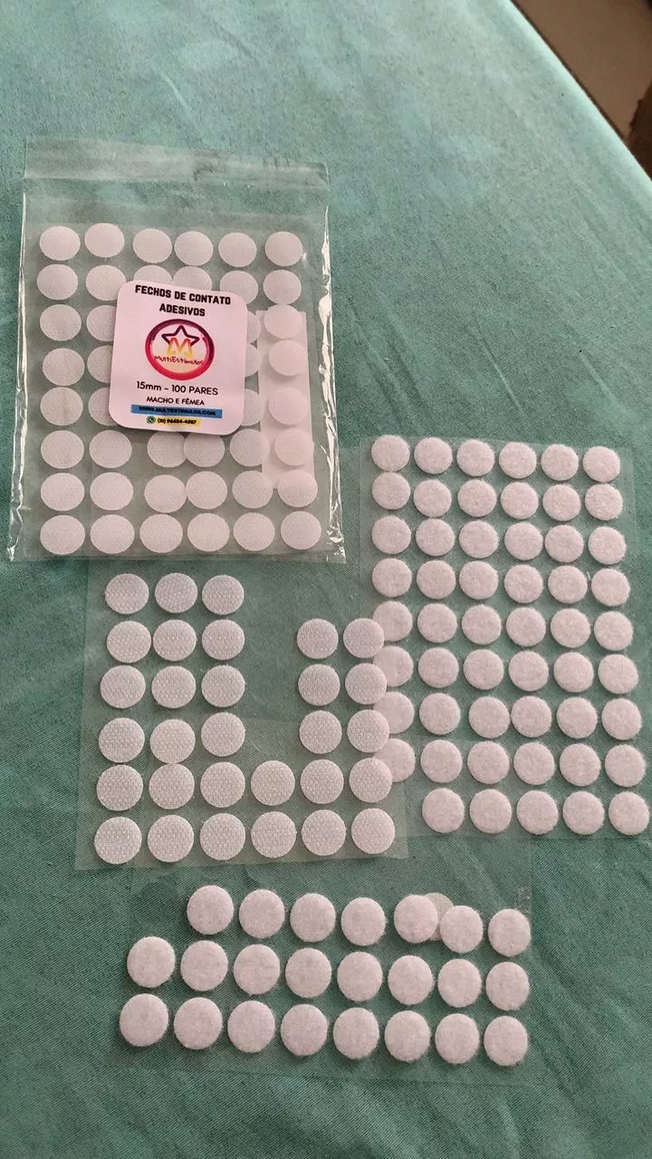 Fecho de Contato Adesivo 1,5cm Duplo Branco Super Resistente Nylon Fixação Rápida IZEFIX POWER photo review