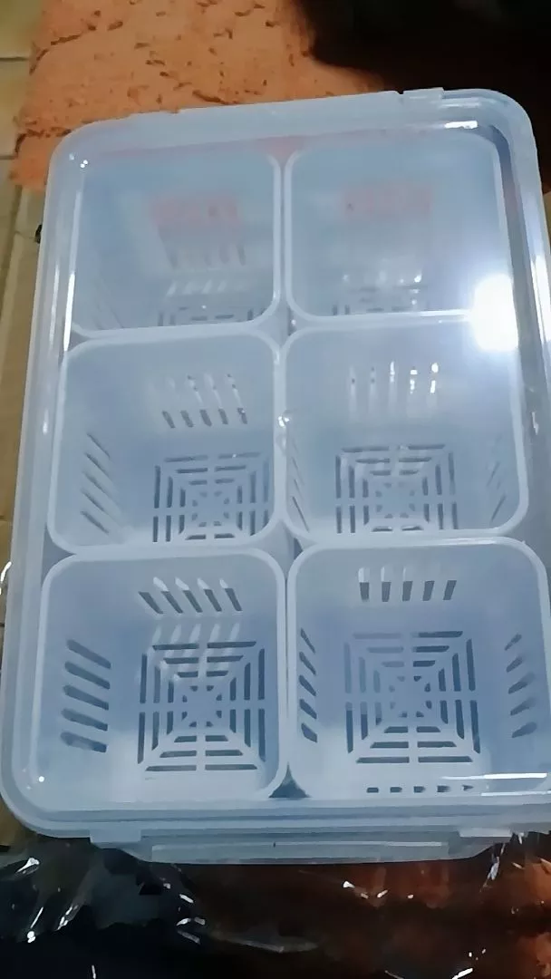Caixa Organizadora de Alho e Legumes 6 Divisórias Acrílico Transparente Empilhável IZEKEEP FRESH photo review