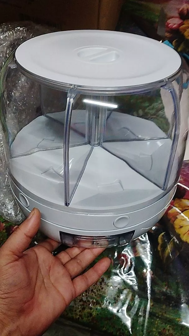 Dispenser Giratório 6 Compartimentos para Grãos e Cereais Transparente Conservação IZECO FRESH photo review