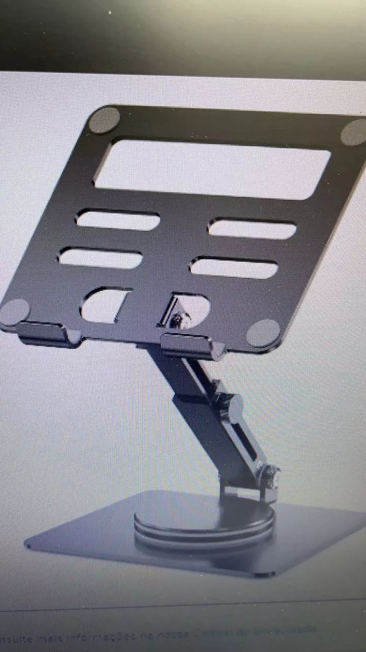 Suporte de Mesa Alumínio Rotativo 360° Ajustável Compatível Tablet Celular IZEFLEX STAND photo review