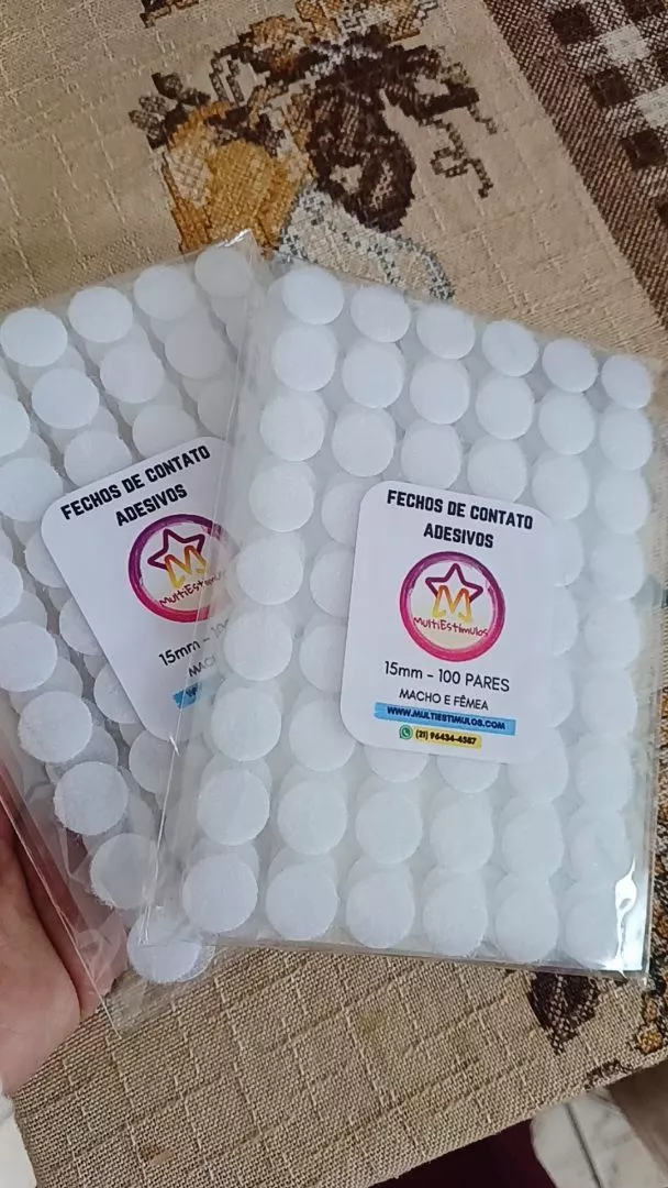 Fecho de Contato Adesivo 1,5cm Duplo Branco Super Resistente Nylon Fixação Rápida IZEFIX POWER photo review