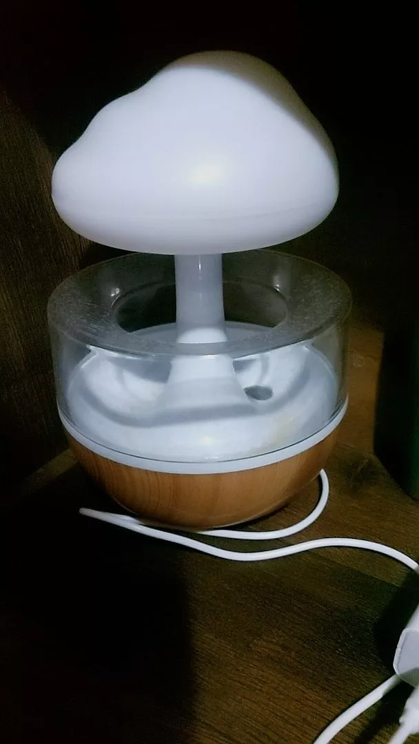 Umidificador Difusor de Aroma Chuva e Nuvem, 7 Cores, Tanque 450ml, Som Relaxante, IZECOZY RAIN photo review