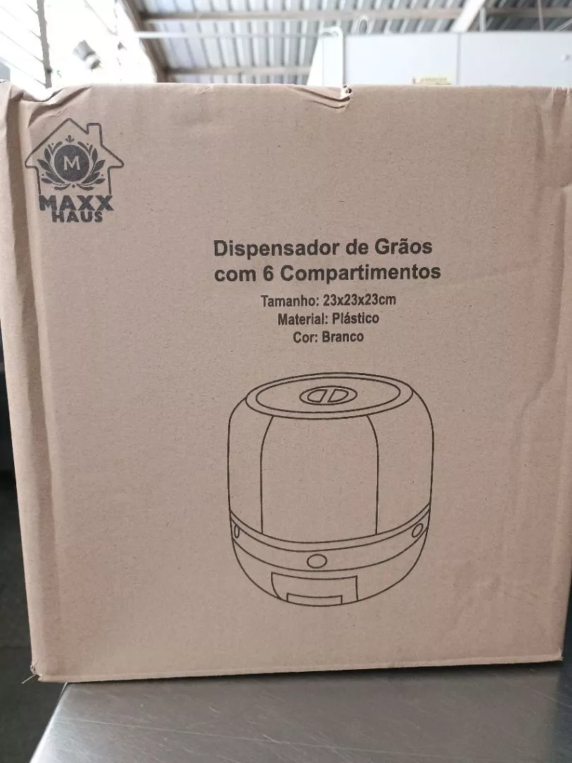 Dispenser Giratório 6 Compartimentos para Grãos e Cereais Transparente Conservação IZECO FRESH photo review