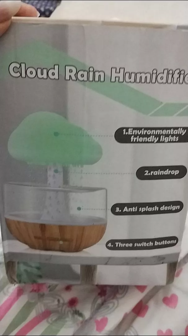 Umidificador Difusor de Aroma Chuva e Nuvem, 7 Cores, Tanque 450ml, Som Relaxante, IZECOZY RAIN photo review