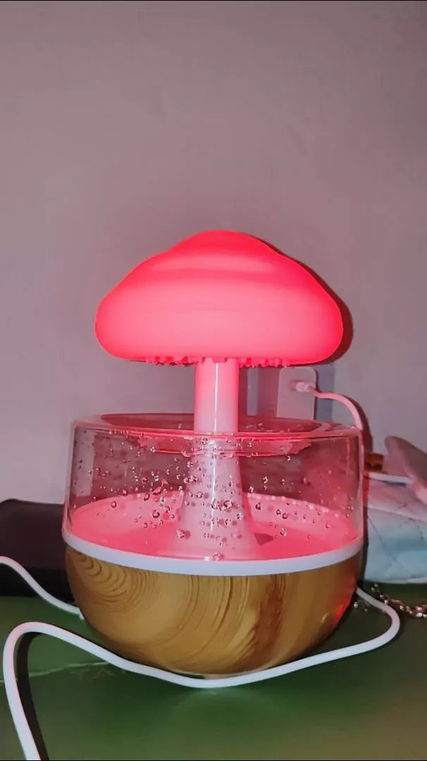 Umidificador Difusor de Aroma Chuva e Nuvem, 7 Cores, Tanque 450ml, Som Relaxante, IZECOZY RAIN photo review
