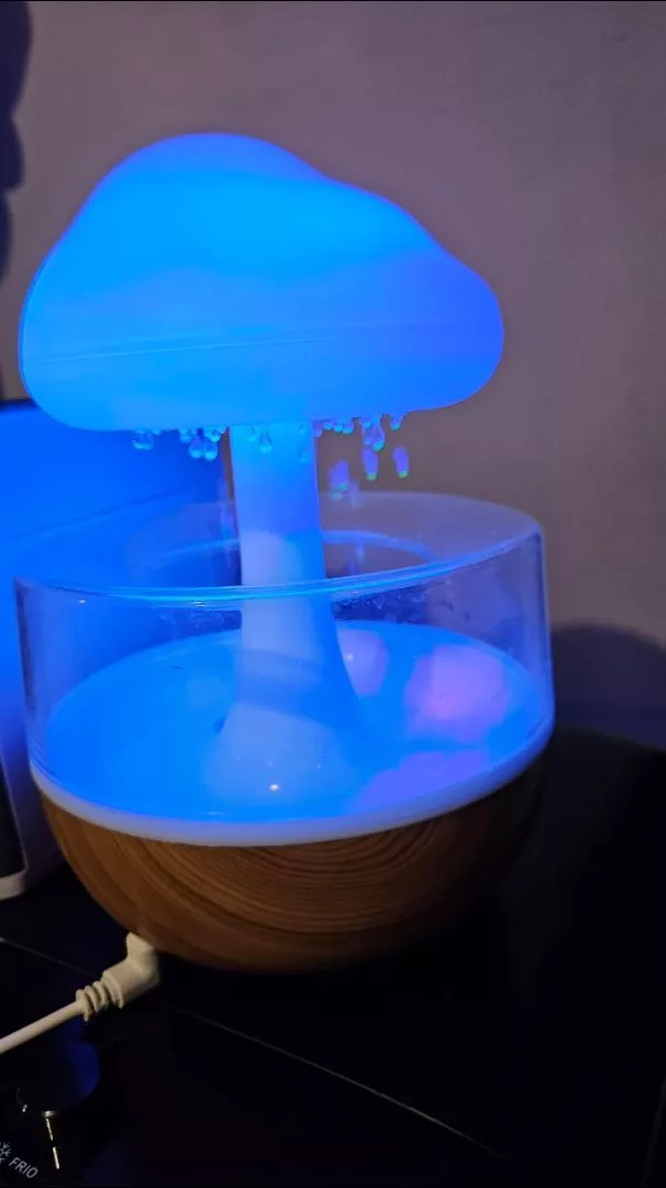 Umidificador Difusor de Aroma Chuva e Nuvem, 7 Cores, Tanque 450ml, Som Relaxante, IZECOZY RAIN photo review