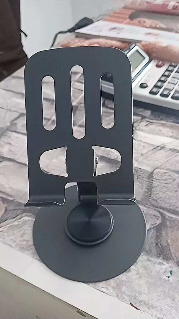 Suporte de Mesa Alumínio Rotativo 360° Ajustável Compatível Tablet Celular IZEFLEX STAND photo review