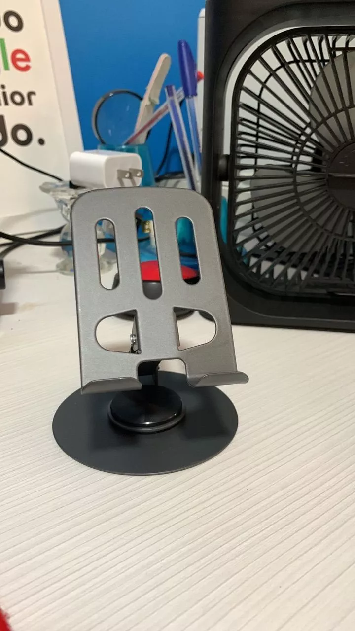 Suporte de Mesa Alumínio Rotativo 360° Ajustável Compatível Tablet Celular IZEFLEX STAND photo review