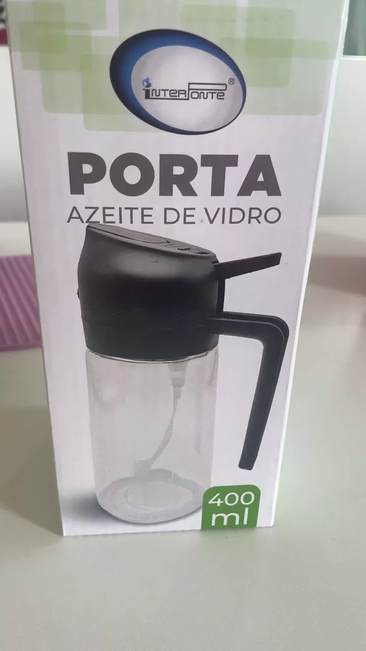 Azeiteiro Vinagreiro Spray Vidro Transparente 470ml com Botão Dosador IZEGLASS FLOW photo review