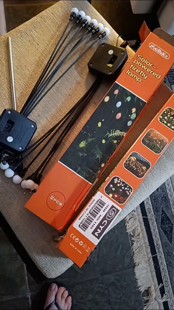 Kit Luminária Solar LED Jardim À Prova D'Água Mudança de Cor Firefly IZEGARDEN LIGHT photo review