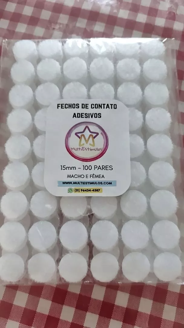 Fecho de Contato Adesivo 1,5cm Duplo Branco Super Resistente Nylon Fixação Rápida IZEFIX POWER photo review