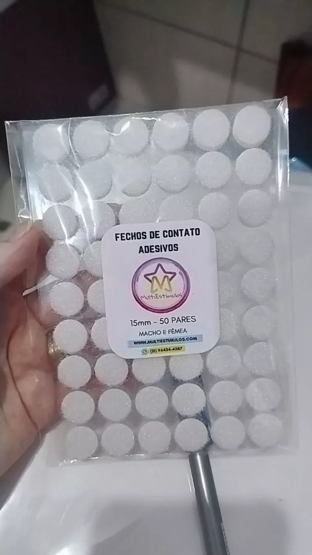 Fecho de Contato Adesivo 1,5cm Duplo Branco Super Resistente Nylon Fixação Rápida IZEFIX POWER photo review