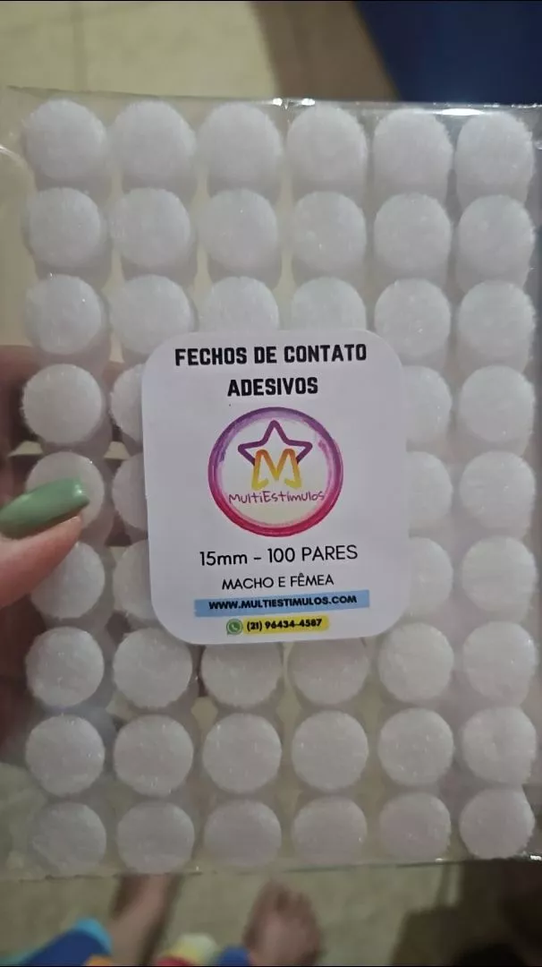 Fecho de Contato Adesivo 1,5cm Duplo Branco Super Resistente Nylon Fixação Rápida IZEFIX POWER photo review