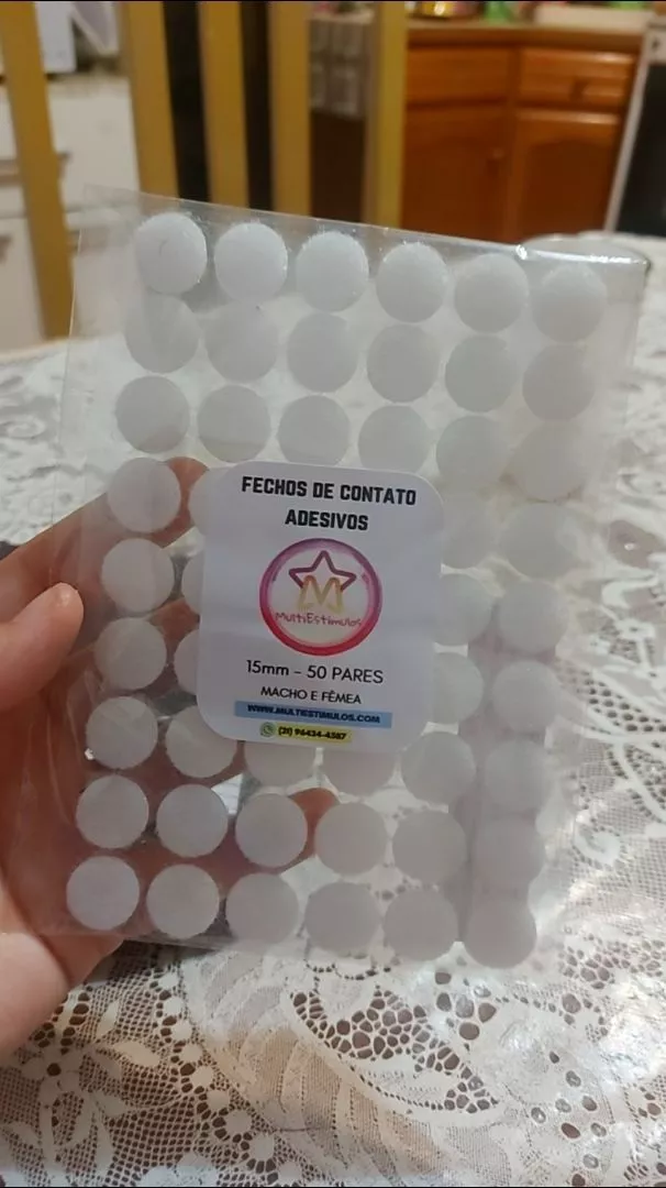 Fecho de Contato Adesivo 1,5cm Duplo Branco Super Resistente Nylon Fixação Rápida IZEFIX POWER photo review