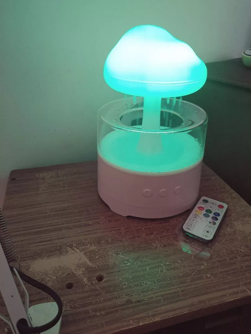 Umidificador Difusor de Aroma Chuva e Nuvem, 7 Cores, Tanque 450ml, Som Relaxante, IZECOZY RAIN photo review