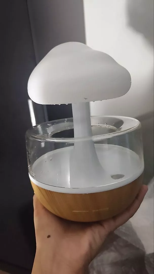Umidificador Difusor de Aroma Chuva e Nuvem, 7 Cores, Tanque 450ml, Som Relaxante, IZECOZY RAIN photo review