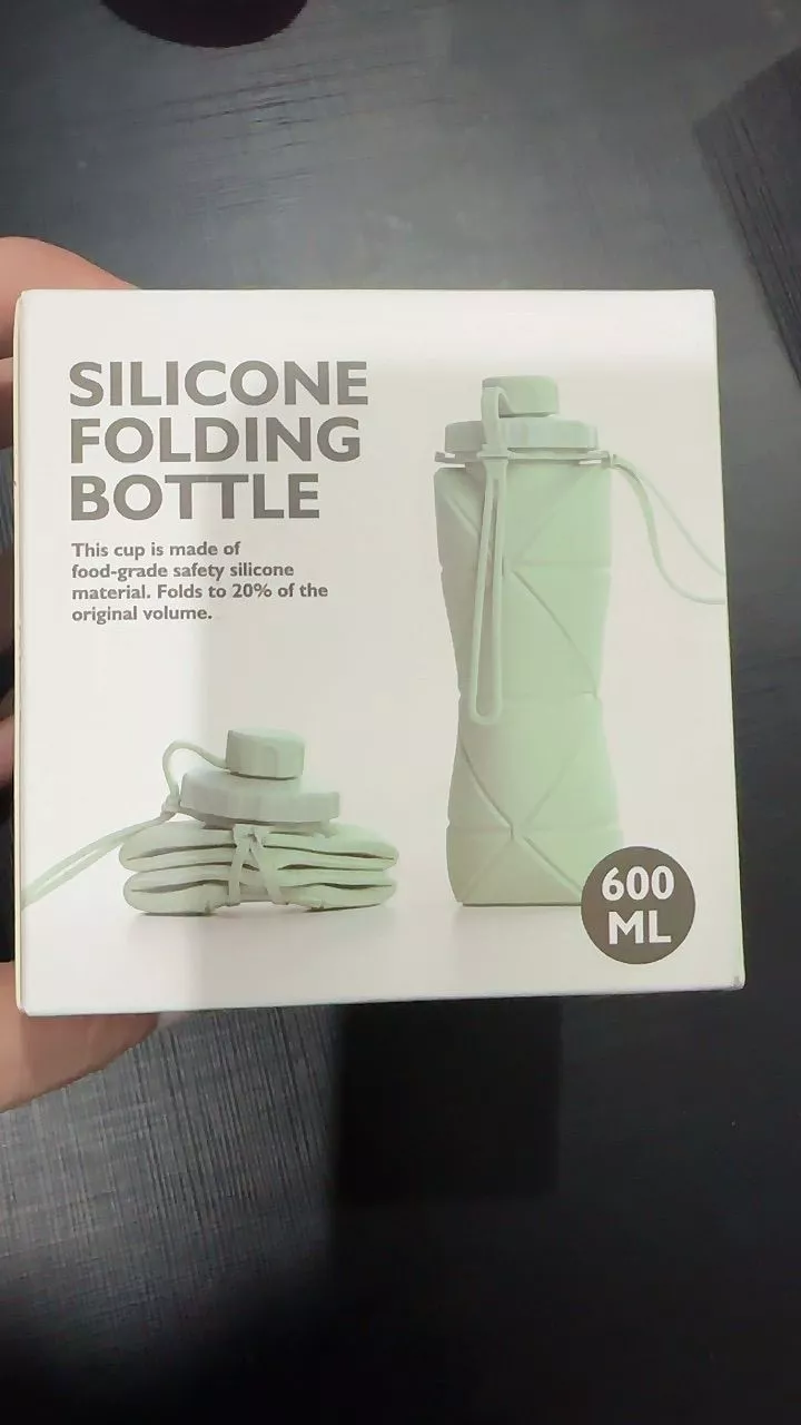 Garrafa de Água Dobrável Silicone 600ml Portátil BPA Free Lavável IZEHYDRA FLEX photo review
