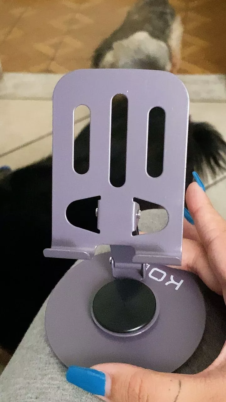 Suporte de Mesa Alumínio Rotativo 360° Ajustável Compatível Tablet Celular IZEFLEX STAND photo review