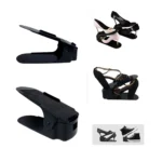 Organizador de Sapatos Preto Altura Ajustável 20 Unidades IZEBOXX SPACE