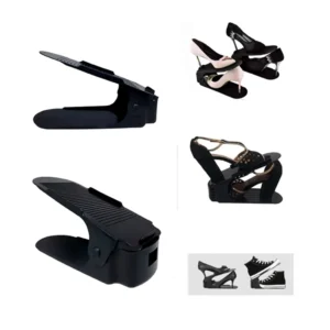 Organizador de Sapatos Preto Altura Ajustável 20 Unidades IZEBOXX SPACE