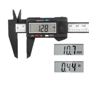 Paquímetro Digital Fibra de Carbono 150mm LCD Precisão Profissional IZEMASTER PRO