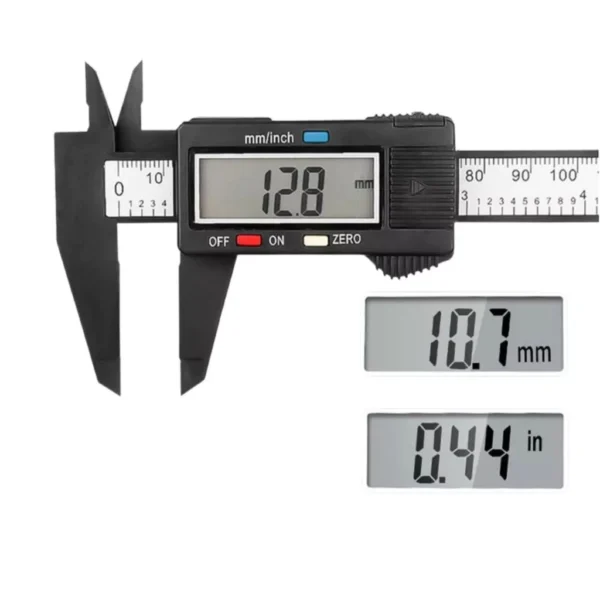 Paquímetro Digital Fibra de Carbono 150mm LCD Precisão Profissional IZEMASTER PRO