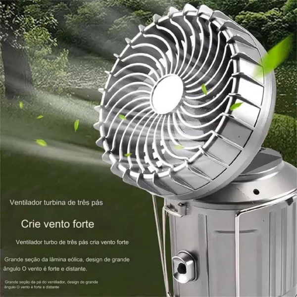 Lampião Solar Retrátil 6 LED Portátil à Prova d'Água para Camping IZEOUTDOOR POWER