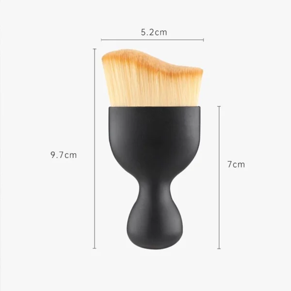 Escova Multiuso Para Maquiagem e Limpeza 9.7x7x5.2cm Cerdas Macias Preto IZEALL IN ONE