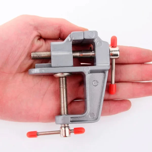 Mini Torno Morsa de Bancada Profissional Portátil Aço Cinza IZEWORK FLEX