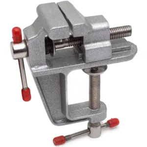 Mini Torno Morsa de Bancada Profissional Portátil Aço Cinza IZEWORK FLEX