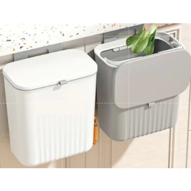 Lixeira Suspensa Adesiva 9L Anti Odor, Fixação Sem Furos, Design Moderno IZECLIP FRESH
