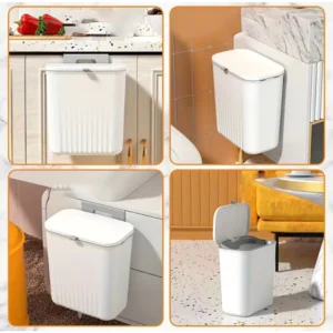 Lixeira Suspensa Adesiva 9L Anti Odor, Fixação Sem Furos, Design Moderno IZECLIP FRESH