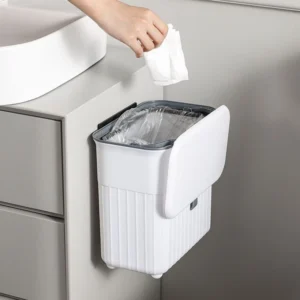 Lixeira Suspensa Adesiva 9L Anti Odor, Fixação Sem Furos, Design Moderno IZECLIP FRESH