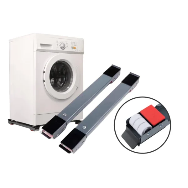 Suporte Com Rodinhas Ajustável Para Geladeira, Fogão E Máquina De Lavar Até 200kg, Freio E Base Antiderrapante IZELOAD PRO