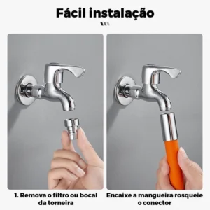 Mangueira Flexível de Silicone para Torneira 360º à Prova de Respingo 1/2 Pol IZEWASH FLEX