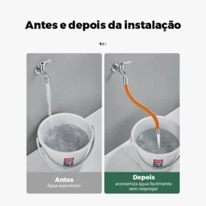 Mangueira Flexível de Silicone para Torneira 360º à Prova de Respingo 1/2 Pol IZEWASH FLEX