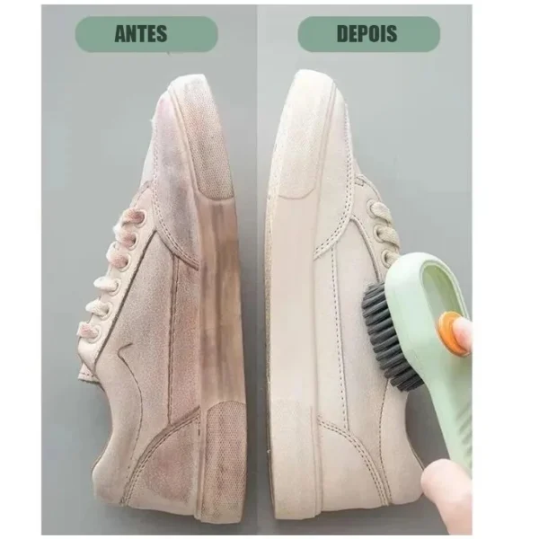 Escova Multifunção Reservatório Sabão Limpeza Profunda para Tênis, Roupas e Azulejos IZEFOAM PRO